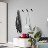 NINETREX Black Wall Hooks Matte Black Towel Hook Modern Robe