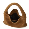 Slouchy Woven Suede Hobo Bags Women Trendy Suede Purse Crossbody