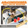 Mtsooning 2PCS Air Conditioner Ball Valve Adapter,Brass Refrigeration Ball Valve