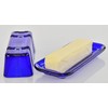 Home-X Glass Butter Dish With Lid - Vintage Style Keeper
