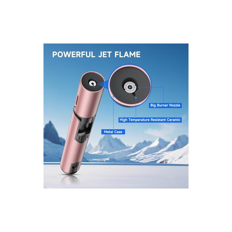 Torch Lighters Butane Lighter 2 Pack Windproof Adjustable Jet Flame