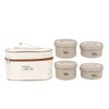 Bento Box Round Lunch Box Coffee Brown Stainless Steel Leakage