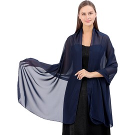 Ladiery Sheer Soft Chiffon Shawls and Wraps for Women, Elegant Lightweight Bride Wedding Evening Party Dresses Stole