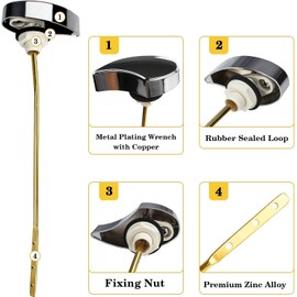 Toilet Tank Flush Lever Replacement for TOTO THU004-CP Toilet Tank Trip Lever for St701Cst854884, Toilet Handle Replacement Trip Levers, Side Mount Toilet Tank Lever in Polished Chrome