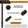 LATTOOK Ball End Hex Head Allen Wrench Drill Bit One