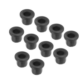 QUARKZMAN Pack of 10 Rubber Grommets, 12.5 mm Diameter x 8 mm ID x 12.5 mm H Cable Grommets, T-shaped Rubber Sleeves, Round Feed-Through Grommets for Cable Grommets, Cables, Electric Conductor, Black
