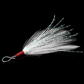 Removable Feather White (Pack of 10) [Fishing Lure Spoon Trout Aging Worm Metal Jig Flounder Sea Bass Feather Hook Minnow Bass ]