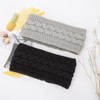 Pack of 2 Winter Headbands, Women's Knitted Thick Hairband (Black