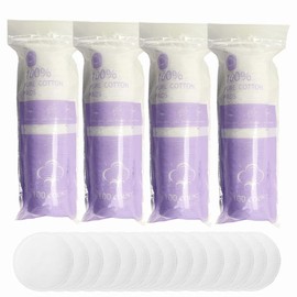 Lumbor37 Almohadillas de algodón, Almohadillas desmaquillantes Redondas de Algodón Orgánico, Almohadillas y Laminas de Algodón, hipoalergénicas, sin pelusas(400 Piezas)