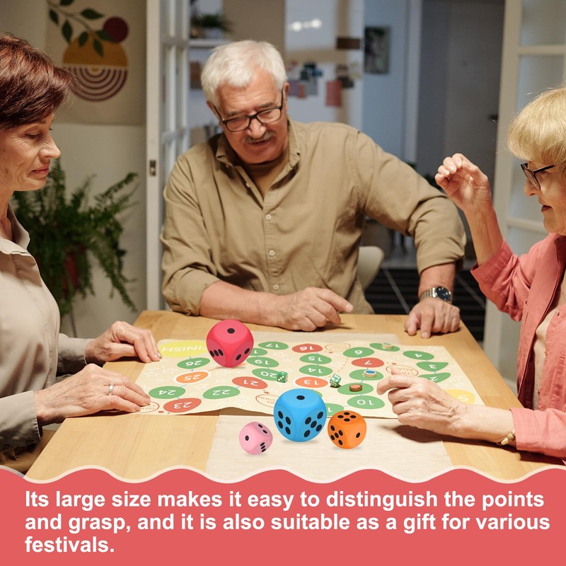 sourcing map Foam Dice, 8cm/3.15inch Eva 6-Sided Dice Stress Ball