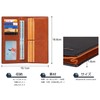 VISOUL Men's Bifold Long Wallet, IC Card Storage, No Coin