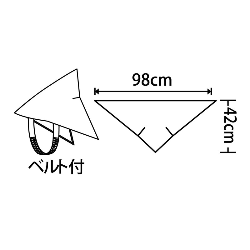 Mont Blanc SH004 Bandana, Triangular Width, 2-Way Belt, Food Hat,