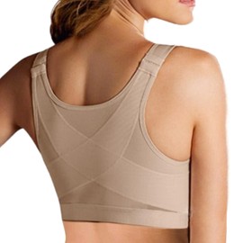 Dress Cici Apricot Front Hook Surgery Bra, Shapewear Non Padded Bra for Large Breast Asia Size M