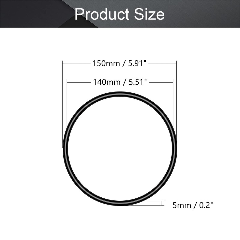 Othmro 10 Pcs Nitrile Rubber O Rings 150mm OD 140mm