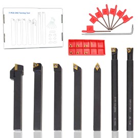 21pcs Lathe Drill Bars Set CNC Lathe Lathe Turning Tools Shaft Lathe 10 mm Lathe Shank Carbide Lathe Tool Holder Carbide Inserts with Carbide Inserts Wrench