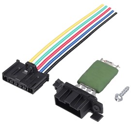 Anhoer Car Blower Motor Resistor with Wiring Repair Plug Harness Heater Motor Blower Fan Resistor Regulator 13248240 77364061 55702407 6845796 FOR Vauxhall/Opel Corsa D/MK3