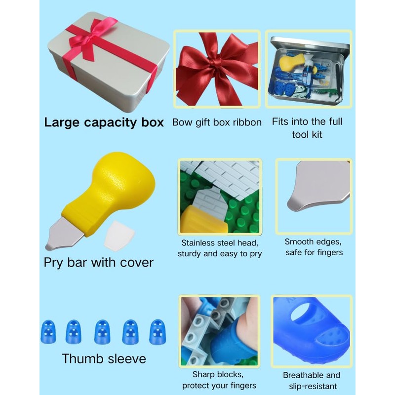 15PCS Remover Building Blocks Tool Kit - 3 PCS Brick