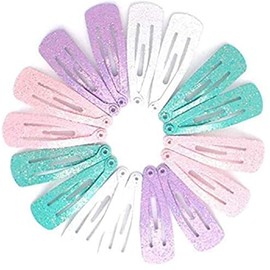 Topkids Accessories Small Mini Metal Hair Snap Clips Little Kids Toddler Baby Girls Children Women Clips Cute Clip Slides Gift Sectioning Clips Bendies Sleepies 3cm / 1.2" (16pc Pastel Tones)