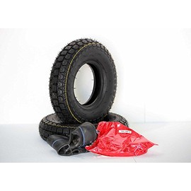 EasyRide Pair of (4.10/3.50-6) Black Mobility Scooter, Wheelchair Tyres & Tubes