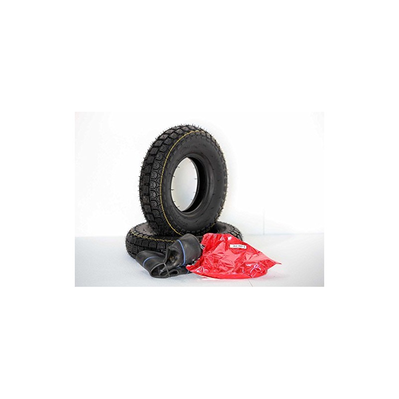 EasyRide Pair of (4.10/3.50-6) Black Mobility Scooter, Wheelchair Tyres &
