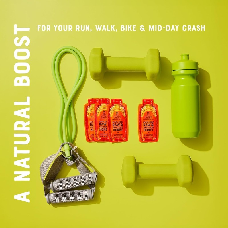 Nate's Bulk 400ct Honey Minis - Single-Serve 100% Pure, Raw