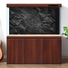 Rock Aquarium Background Underwater Black Stone Fish Tank Background Black Rocky Terrarium Backdrop Black Stone Rocky Reptile Habitat Background for Pets Wallpaper Poster Decors Vinyl 72x24in