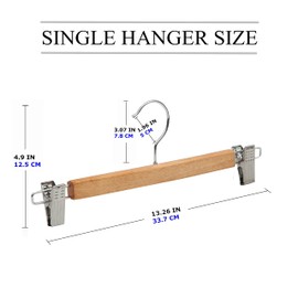 Weisbrother Wood Pant Hanger, 12-Piece Set, Nnn Color