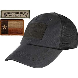 Gadsden and Culpeper Texas Tactical Patch & Cap Bundle - Multicam Mesh Cap, Texas Silver, Don't Tread