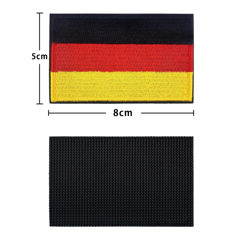 Austria Flag Patch with Velcro Tape, Pack of 4, 8