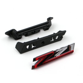 1 emblema de parrilla delantera Z71 2019-2023 de repuesto para parrilla de guardabarros 3D para Silverado 1500 84384428 de nueva generación (rojo cromo)