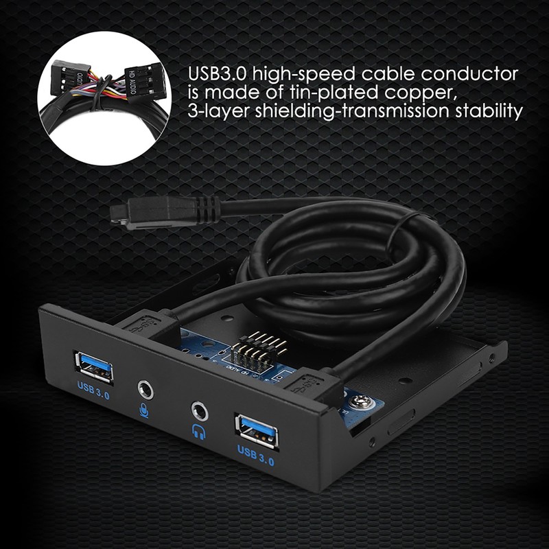 USB3.0 AUDIO Floppy Front Panel 3.5inch 2 USB3.0 Interfaces with