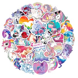 HNTR Magical Unicorn Stickers | 50 Mythical Unicorns Decals