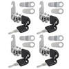 Anhoer 4Pcs Security Mailbox Lock 16mm with Alike Keys Barrel