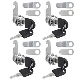 Anhoer 4Pcs Security Mailbox Lock 16mm with Alike Keys Barrel Drawer Mail Box Locker Cam Lock Cabinet Drawer Cam Locks for Door Cabinet Cupboard Locker Letter Box Wardrobe