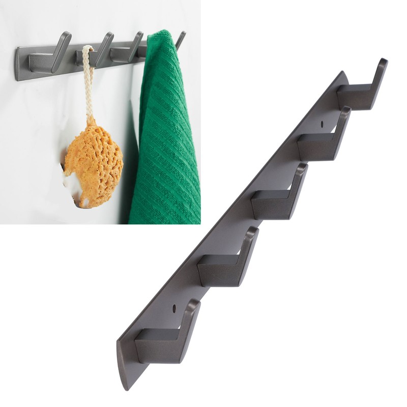 45cm Row Hook Wall Mount Aluminium Alloy Coat Towel Hook