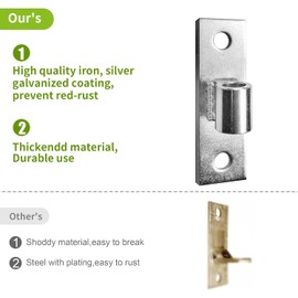 Gate Hinges, Sturdy Metals Wall Mount Gate Hinge, Gate Hinges Heavy Duty for Farm Gate or Fence Gate, Fit 5/8'' Pin Chain Link Fence Gate Hinge-2Pcs (Gate Hinges)