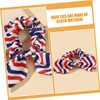 Ipetboom Independence Day Hair Scrunchies Striped Hair Ring Ponytail Holders