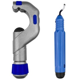 Roluxando Pipe Cutter Set 5-50 mm, Pipe Cutter for Stainless Steel Pipes, Copper Pipe Cutter, Copper Pipe Cutter with Deburrer, for Cutting Thin Stainless Steel, Steel, Aluminium or Plastic
