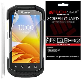 TECHGEAR [3 Pack] Screen Protectors Compatible for Zebra TC72 / TC77 Touch Computer Barcode Scanner, CLEAR LCD Screen Protectors Cover Guards