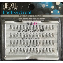 Ardell Lot 10 Pairs ARDELL DURALASH Individual Knotted Flare Long Black Eyelashes
