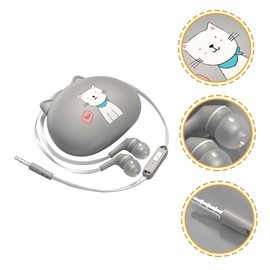 DOITOOL Adorable in-Ear Headphones Microphone Stylish Wired Earbuds for Comfortable Listening Compatible and for Music and Calls Grey Color