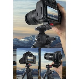 YAAAM S-QR Series Camera (1/4 Screw) for GoPro Tripod Quick Shoe Quick Release Plate Bracket Small Easy Installation and Removal Various Accessories (Pro Base Set, Pset12: Pro Base (P1) + 1/4 Plate (P2))