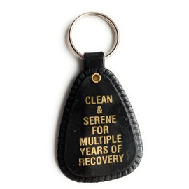 RecoveryChip NA Keychain Black Multiple Years of Sobriety Narcotics Anonymous Multi Year Keytag