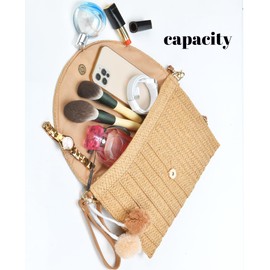 Clysoru Straw Shoulder Bag For Women Stylish Beach Bags For Women Purses And Handbags Beach Vacations Summer Outings