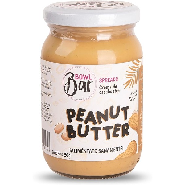 BOWL BAR | Crema De Cacahuates KETO, 100% Natural, Vegana,
