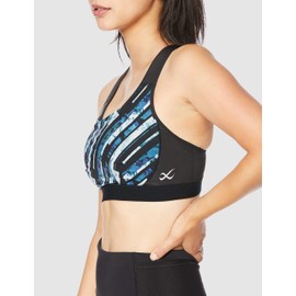 CW-X Wacoal HTY199 Women's Sports Bra, Bust Care, 5-Way Support, Sweat Absorbent, Quick Drying, Wireless, Marathon, GR