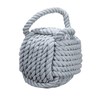 Nautical Rope Knot Decorative Cotton Door Stop, Grey
