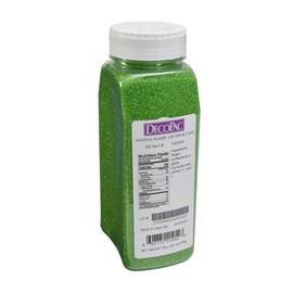 DECOPAC Sanding Sugar, Edible Sanding Sugar, Sugar Sprinkle Mix in Handheld Container, Edible Sprinkles For Celebration Cakes, Cupcakes, Cookies, 33oz - Lime Green