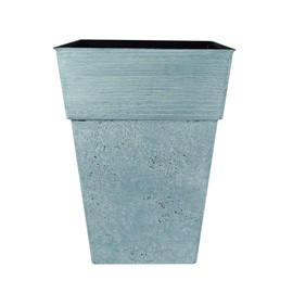 Listo Avino Square Planter Pot - The HC Companies 13" Decorative Flower Pot Planters for Houseplants Oxidized Black (AOS13000P29)