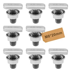 ALLY-MAGIC Hammer Head Screws Set, M8 x 20 mm Hammer Head Screws, T Screws with Locking Tooth Nuts, Flange Nuts M8 Screws for PV Solar Mounting Rails Photovoltaic Greenhouse E21-TXLSLM